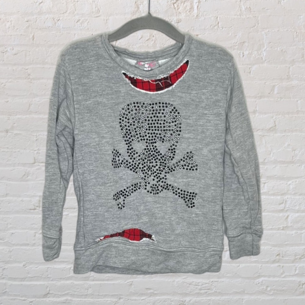 Flowers By Zoe Embellished Skull Sweatshirt